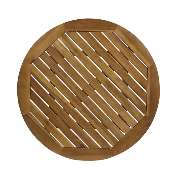 English Elm Stamford Round Solid Acacia Outdoor Bistro Table Weather Resistant Patio Dining 62919.00