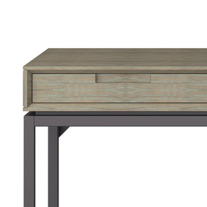 English Elm Banting Mid-Century Modern Desk - Stylish Distressed Grey Finish With Ample Storage & Space B136P158459