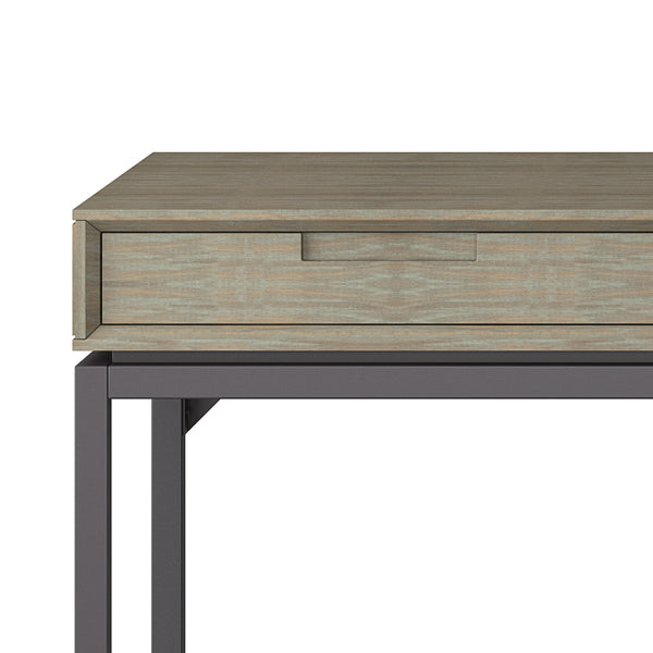English Elm Banting Mid-Century Modern Desk - Stylish Distressed Grey Finish With Ample Storage & Space B136P158459