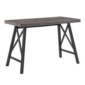 Homelegance By Top-Line Alastor Rustic X-Base Desk Grey MDF