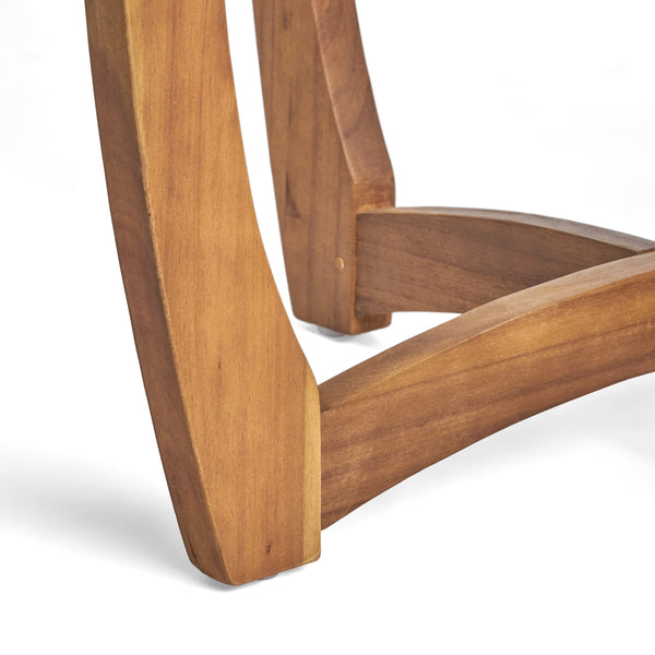 English Elm Christopher Knight Home® - Outdoor 3-Piece Kd Wood Dining Set With Cushions – Teak Finish, Elegant Design For Cozy Gatherings 54555.00TEA-57522.00