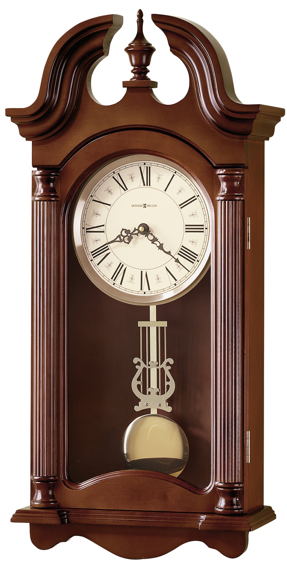 Hekman Furniture 625253 Elegant Windsor Cherry Wall Clock With Dual-chime, Automatic Volume Control & Timeless Design Windsor Cherry Everett Wall Clock 625253