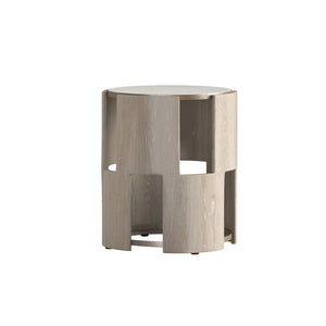 A.R.T. Furniture Rhodes Sculptural End Table - Modern Curved Design in Natural Wood for Living Room & Bedroom Accent 866305-2264