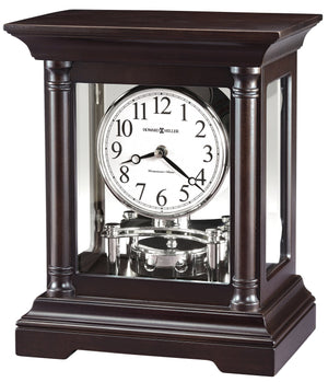 Hekman Furniture 635198 Cassidy Mantel Clock - Elegant Black Coffee Finish With Westminster Chime & Glass Panels Black Coffee Cassidy Mantel Clock 635198