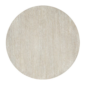 Hooker Furniture Modern Mood Round Side Table With Three-Tier Sculptural Oak Veneers, Wire-Brush Texture, Alabaster Pewter Finish Light Brown 6850-80114-80