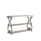 Homelegance By Top-Line Maude Wood Scroll Sofa Table White Veneer