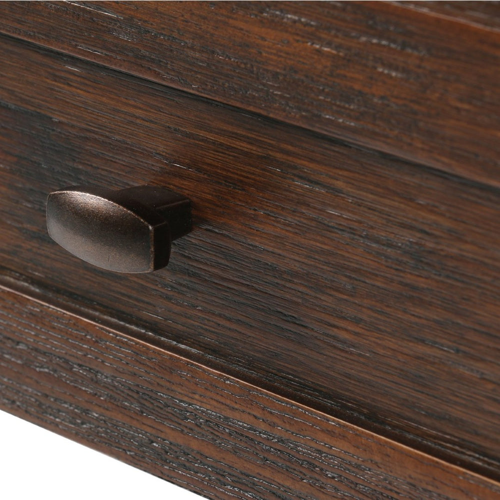 English Elm Warm Shaker Solid Wood 20" End Table With Hidden Storage In Distressed Charcoal For Modern Spaces B136P159702-GIGA