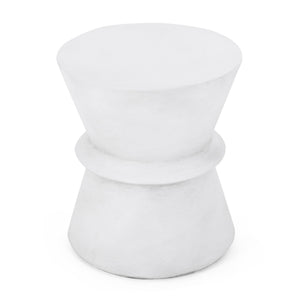 English Elm Outdoor Sculptural Concrete Pedestal Side Table for Modern Patios and Balconies 73452.00