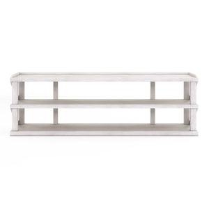 A.R.T. Furniture Post Entertainment Console In Accent White - Stylish New Traditional Design With 3 Fixed Shelves White Ash & Pine Solid,Birch And Pine Veneer 288423-2655