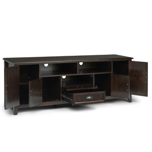 English Elm Burlington 72" Solid Wood Tv Media Stand In Mahogany Brown - Elegant Storage For Modern Living Rooms B136P159514