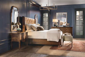 Hooker Furniture Archives Eight-Drawer Dresser In Classic Walnut — Figured Veneer, Cedar-Lined Drawers, Satin Brass Knobs, Jewelry Tray 6123-90202-89