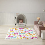 Nourison Imagination IMA20 Machine Made Machine Printed Borderless Design Indoor Only Kids  Rug Ivory Multicolor, Ivory Multicolor Pile, 100% Polyester 841491134726