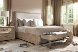 Bernhardt Bernhardt Aventura Bench With Frosted Nickel Cast-Aluminum Frame And Plush Upholstered Seat, 60" 318508