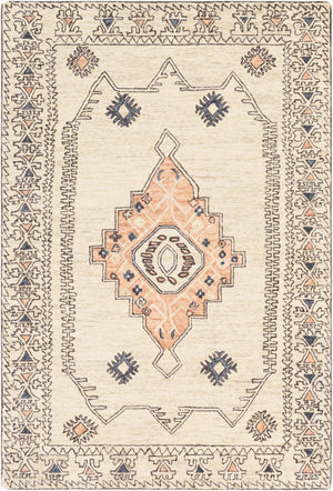 Livabliss Urfa Hand Tufted Wool Accent Rug Artisan Crafted for Entryways and Cozy Spaces Peach, Dusty Pi 8'10" x 12' URF2302-81012