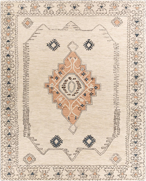 Livabliss Urfa Hand Tufted Wool Accent Rug Artisan Crafted for Entryways and Cozy Spaces Peach, Dusty Pi 8' x 10' URF2302-810