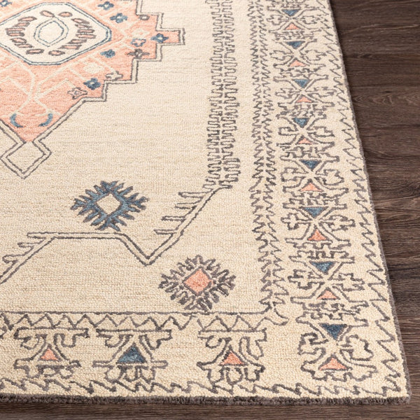 Livabliss Urfa Hand Tufted Wool Accent Rug Artisan Crafted for Entryways and Cozy Spaces Peach, Dusty Pi 8'10" x 12' URF2302-81012
