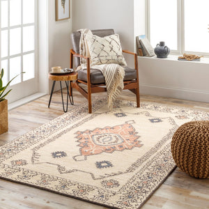 Livabliss Urfa Hand Tufted Wool Accent Rug Artisan Crafted for Entryways and Cozy Spaces Peach, Dusty Pi 8'10" x 12' URF2302-81012