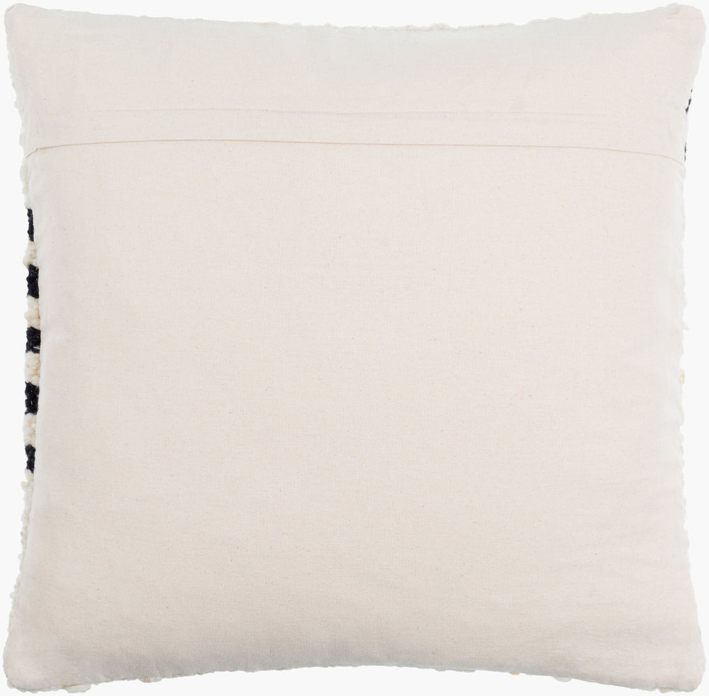 Surya Burnaby Accent Pillow - Luxurious 18"L X 18"W Wool & Cotton Blend For Timeless Home Elegance Ivory Wool,Cotton Urn001-2020p