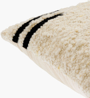 Surya Burnaby Accent Pillow - Luxurious 18"L X 18"W Wool & Cotton Blend For Timeless Home Elegance Ivory Wool,Cotton Urn001-2020p