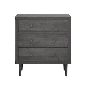 English Elm Christopher Knight Home® - NORDIC Mid-Century 3-Drawer Chest with Faux Wood Finish, Rubberwood Legs and Sleek Storage Appeal Grey 71144.00GRY