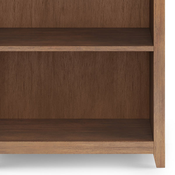 English Elm Amherst 30-Inch Solid Wood 5-Shelf Bookcase In Rustic Natural Brown - Versatile Storage & Style B136P158330