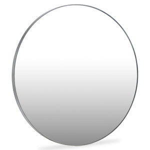 Bernhardt Bernhardt Brasea Round Steel Wall Mirror Tungsten Finish Mid-century Modern Decor 394334
