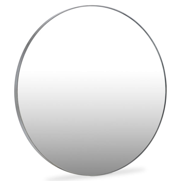 Bernhardt Bernhardt Brasea Round Steel Wall Mirror Tungsten Finish Mid-century Modern Decor 394334