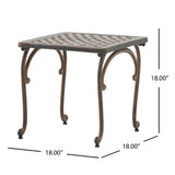 Christopher Knight Home® - Noble House - Mckinley Cast Outdoor End Table - Set of 2