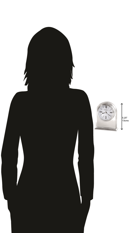 Hekman Furniture 645757 Optica Table Clock - Elegant Quartz Timepiece In Crystal & Polished Aluminum For Home Decor  Optica Tabletop Clock 645757