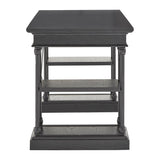 Homelegance By Top-Line Miranda Cornice 1-Drawer Storage Writing Desk Black Wood