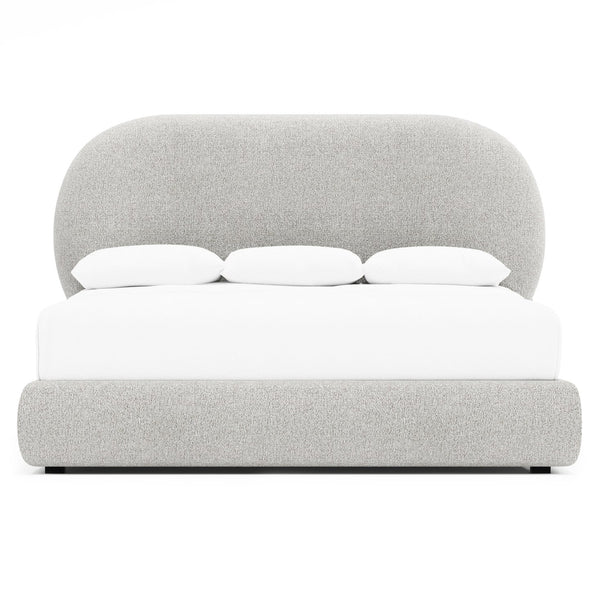 Bernhardt Bernhardt Monolith Panel Bed California King — Sculpted Oval Headboard, Performance Upholstery, Puma Wood Feet K2132