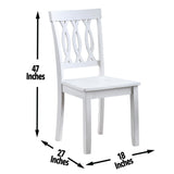 Steve Silver Naples Side Chair White, Set of 2 NA500SW