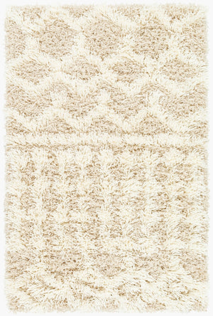 Livabliss Urban Shag Plush High-pile Polypropylene Rug Bohemian Style for Living Rooms Cream, Light Be 2' x 2'11" USG2303-23