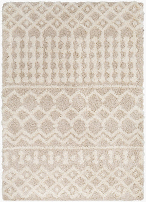 Livabliss Urban Shag Plush High-pile Polypropylene Rug Bohemian Style for Living Rooms Cream, Light Be 10' x 13'11" USG2303-1014