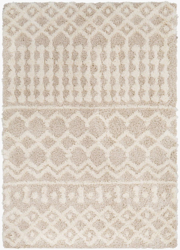 Livabliss Urban Shag Plush High-pile Polypropylene Rug Bohemian Style for Living Rooms Cream, Light Be 10' x 13'11" USG2303-1014