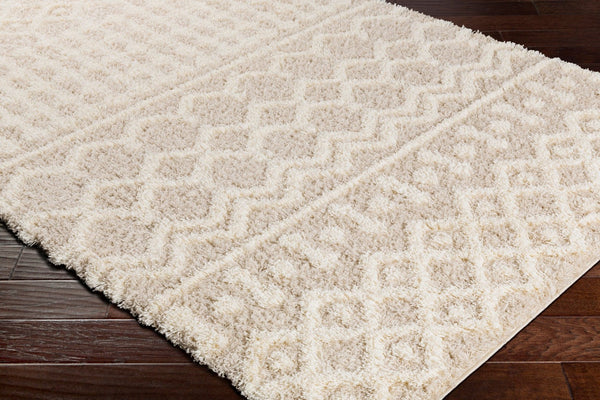 Livabliss Urban Shag Plush High-pile Polypropylene Rug Bohemian Style for Living Rooms Cream, Light Be 10' x 13'11" USG2303-1014