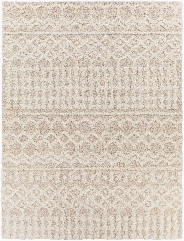 Livabliss Urban Shag Plush High-pile Polypropylene Rug Bohemian Style for Living Rooms Cream, Light Be 7'10" x 10'2" USG2303-710103