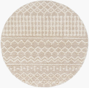 Livabliss Urban Shag Plush High-pile Polypropylene Rug Bohemian Style for Living Rooms Cream, Light Be 7'10" x 7'10" USG2303-710RD