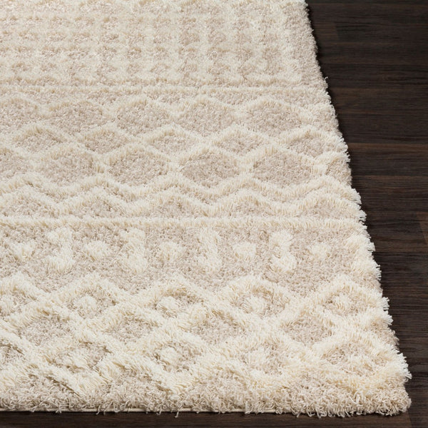 Livabliss Urban Shag Plush High-pile Polypropylene Rug Bohemian Style for Living Rooms Cream, Light Be 10' x 13'11" USG2303-1014