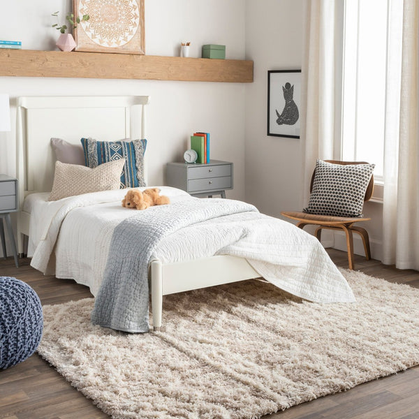 Livabliss Urban Shag Plush High-pile Polypropylene Rug Bohemian Style for Living Rooms Cream, Light Be 10' x 13'11" USG2303-1014