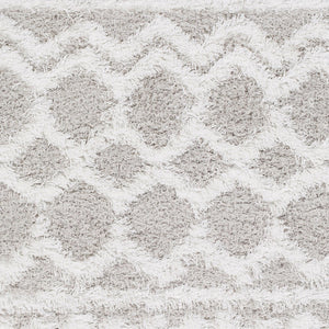 Livabliss Urban Shag Polypropylene Area Rug High Low Pile Accent for Entryway or Bedroom White, Light Gr 7'10" x 10'2" USG2310-710103