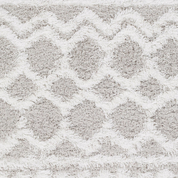Livabliss Urban Shag Polypropylene Area Rug High Low Pile Accent for Entryway or Bedroom White, Light Gr 7'10" x 10'2" USG2310-710103