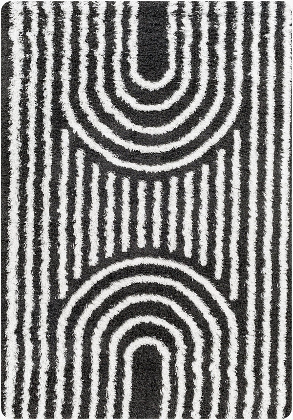 Livabliss Urban Bohemian Plush Shag Area Rug Machine Woven Polypropylene for Living Room USG2318-5373