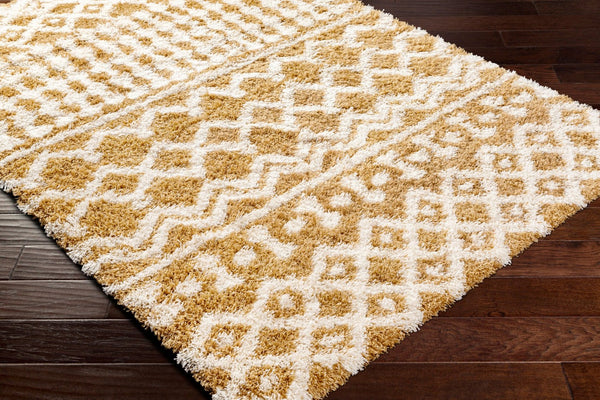 Livabliss Urban Shag Plush Polypropylene Runner Rug for Hallways Entryways and Bedroom Floors Camel, Ivory 9'2" x 12' USG2340-9312