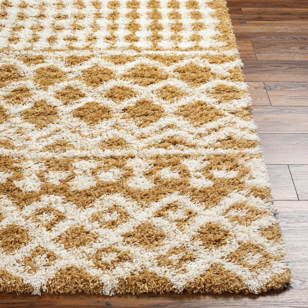 Livabliss Urban Shag Plush Polypropylene Runner Rug for Hallways Entryways and Bedroom Floors Camel, Ivory 9'2" x 12' USG2340-9312