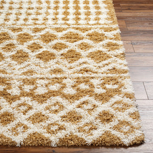 Livabliss Urban Shag Plush Polypropylene Runner Rug for Hallways Entryways and Bedroom Floors Camel, Ivory 9'2" x 12' USG2340-9312