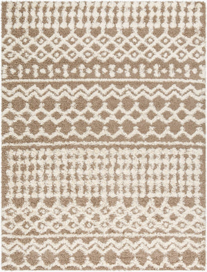 Livabliss Urban Shag Plush Polypropylene Runner Rug for Hallways and Bohemian Eclectic Spaces Medium Brown, I 7'10" x 10'2" USG2343-710103