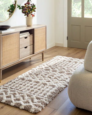 Livabliss Urban Shag Plush Polypropylene Runner Rug for Hallways and Bohemian Eclectic Spaces Medium Brown, I 6'7" x 9'6" USG2343-6796
