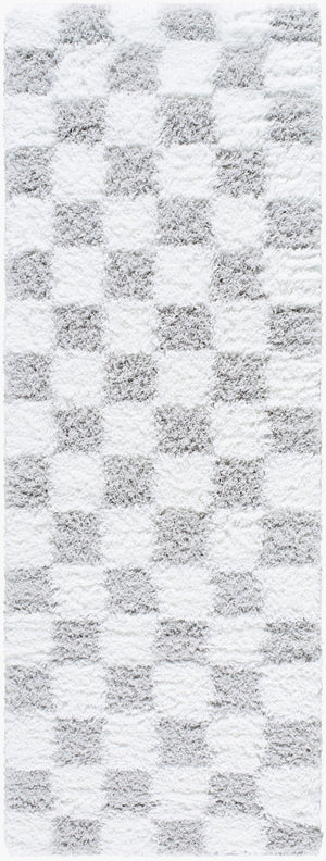 Livabliss Urban Shag Runner Rug Scandinavian Modern Polypropylene Hallway Entryway Accent Cream, Light Gr 2'7" x 7'3" USG2349-2773