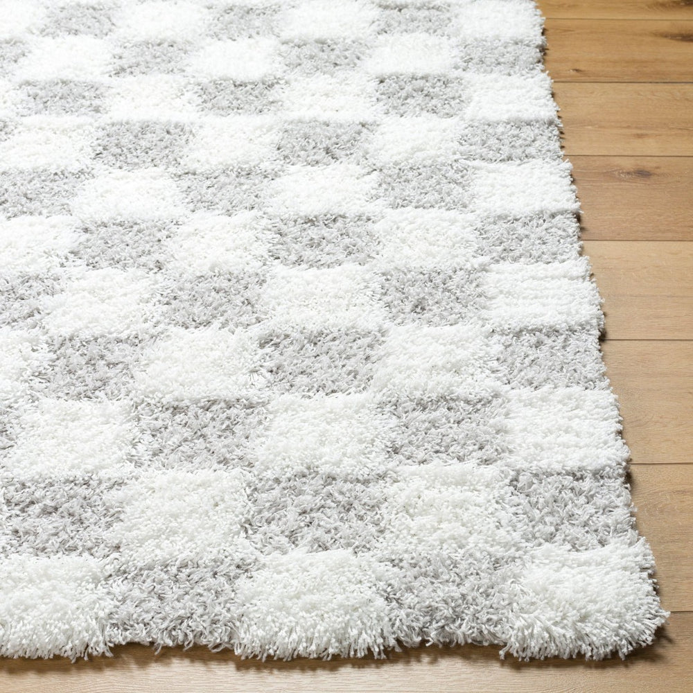 Livabliss Urban Shag Runner Rug Scandinavian Modern Polypropylene Hallway Entryway Accent Cream, Light Gr 6'7" x 9'6" USG2349-6796